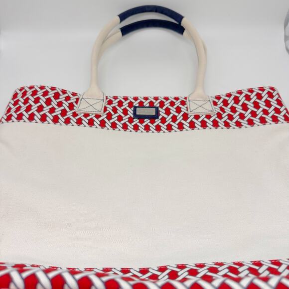 Nautical Canvas Tote Large Bag Red & Natural Ame and Lulu - Picture 2 of 9